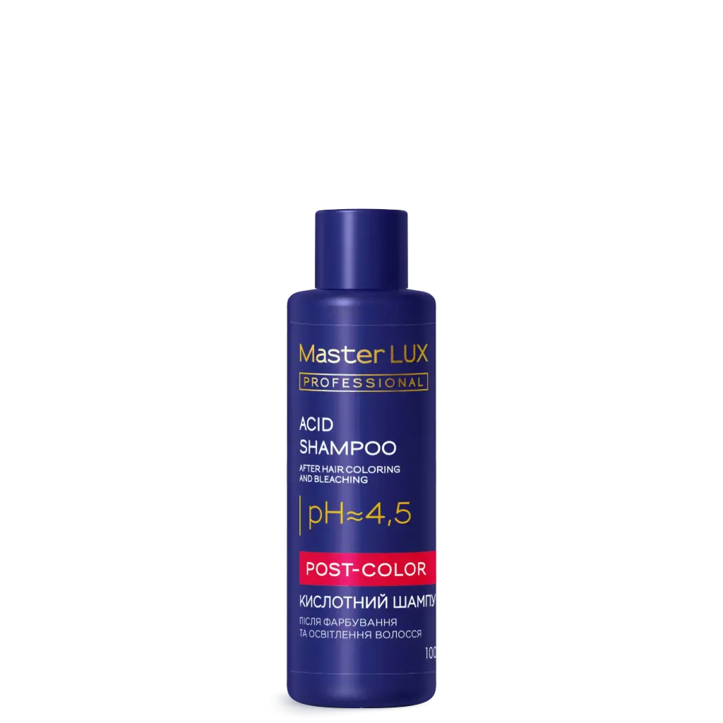 Szampon kwaśny Master LUX professional po koloryzacji i rozjaśnianiu włosów (POST-COLOR) 100 ml