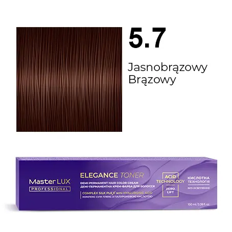 Demi-permanent hair color cream Master LUX professional ELEGANCE TONER 5.7 Light Brown Brown