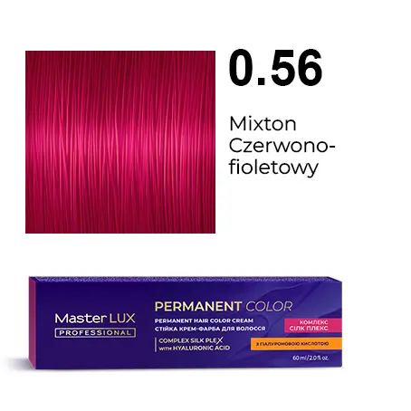 Krem do trwałej farby do włosów Master LUX professional 0.56 Mixton czerwono-fioletowy