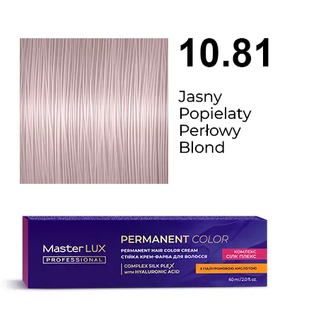 Permanent hair color cream Master LUX professional 10.81 Lightest Blonde Pearl Ash