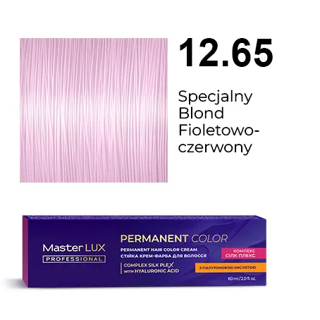 Krem do trwałej farby do włosów Master LUX professional 12.65 Specjalny blond fioletowo-czerwony