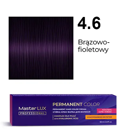 Permanent hair color cream Master LUX professional 4.6 Medium Brown Violet