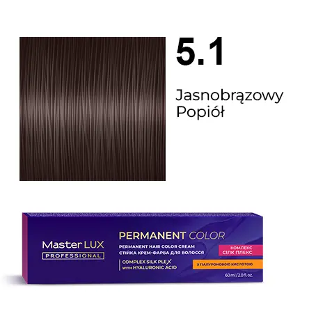 Permanent hair color cream Master LUX professional 5.1 Light Brown Ash