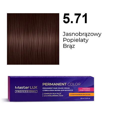 Krem do trwałej farby do włosów Master LUX professional 5.71 Jasnobrązowy Popielaty Brąz