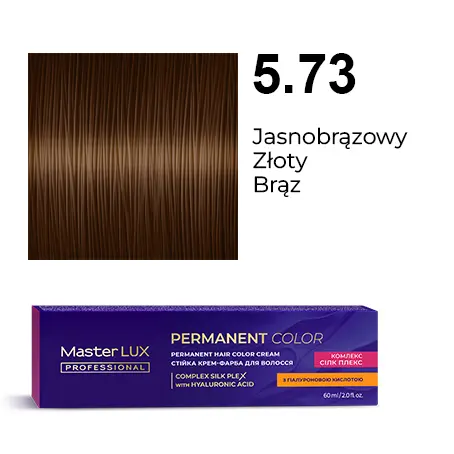 Permanent hair color cream Master LUX professional 5.73 Light Brown Brown Golden