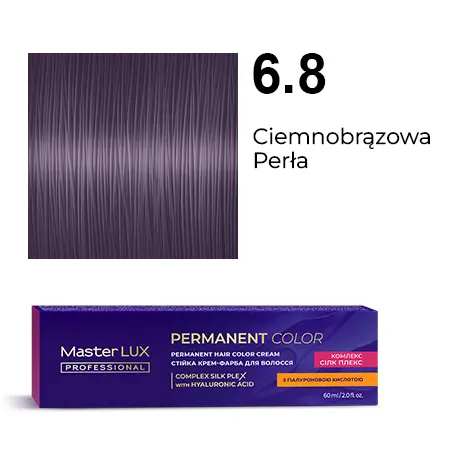 Krem do trwałej farby do włosów Master LUX professional 6.8 Ciemnobrązowa perła