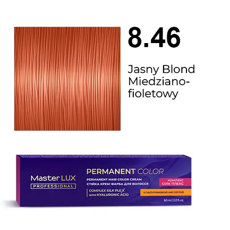 Krem do trwałej farby do włosów Master LUX professional 8.46 Jasny blond miedziano-fioletowy