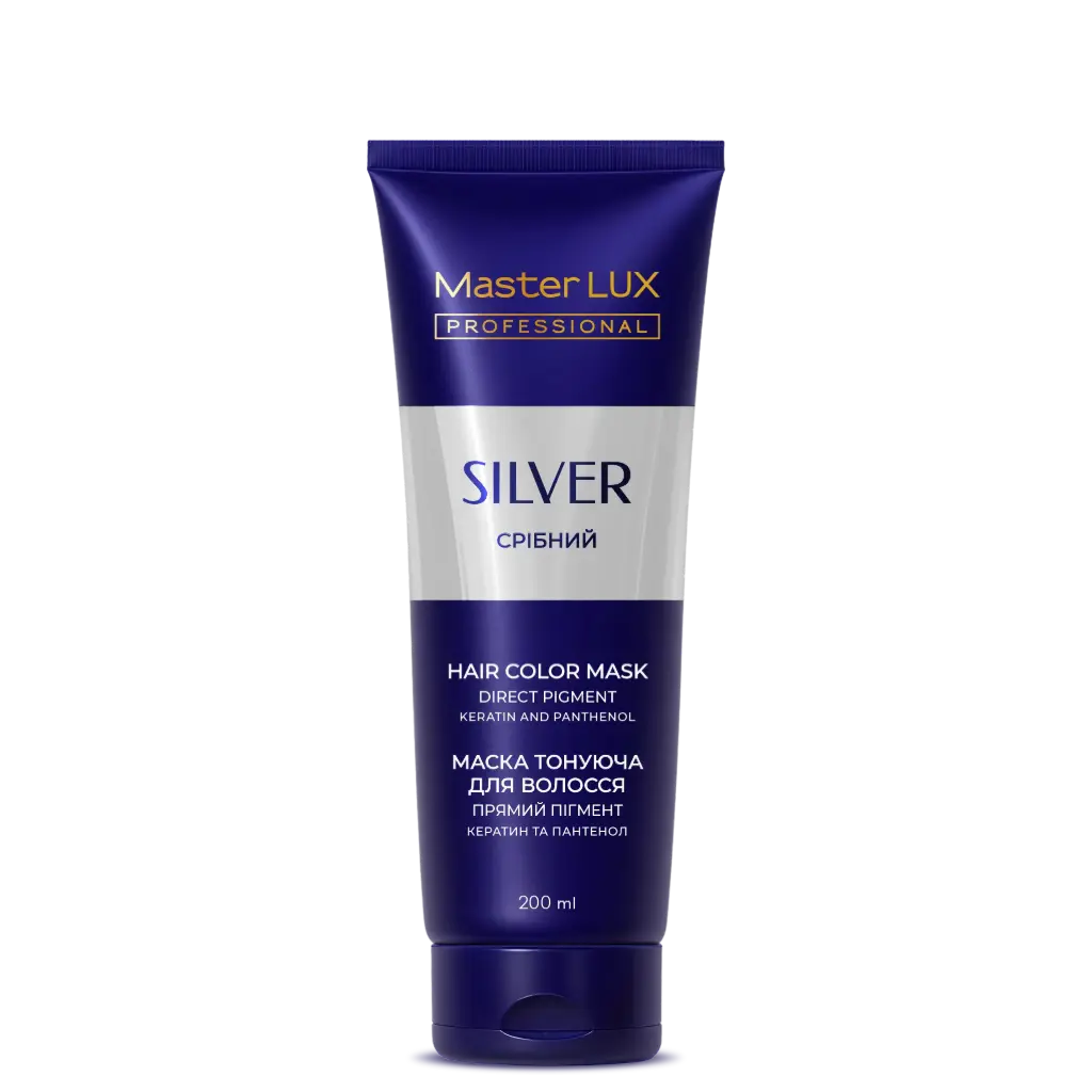 Maska tonująca do włosów Master LUX professional tone Srebrny 200 ml  (tuba)																			