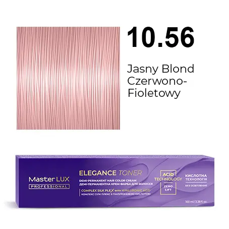[20640] Półtrwała farba do włosów w kremie Master LUX professional ELEGANCE TONER 10.56 Jasny blond czerwono-fioletowy