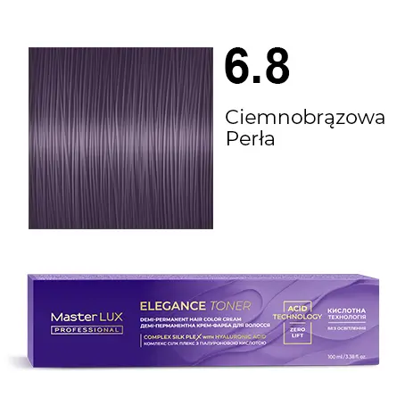[20587] Demi-permanent hair color cream Master LUX professional ELEGANCE TONER 6.8 Dark Blonde Pearl