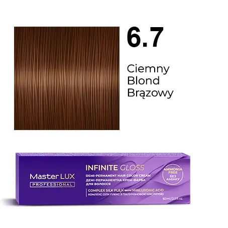 Demi-permanent hair color cream Master LUX professional INFINITE GLOSS 6.7 Dark Blonde Brown