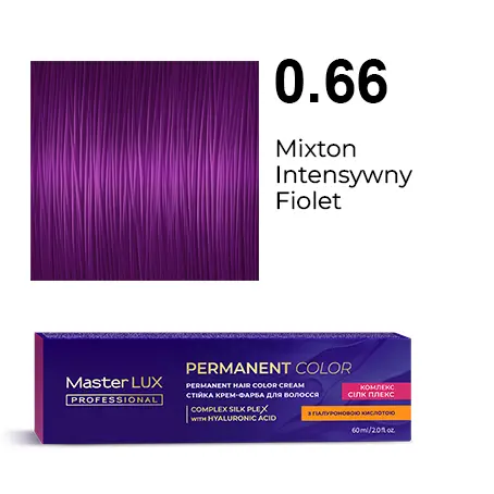 [20148] Krem do trwałej farby do włosów Master LUX professional 0.66 Mixton intensywny fiolet