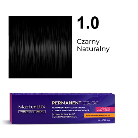 [20000] Krem do trwałej farby do włosów Master LUX professional1.0 Czarny Naturalny