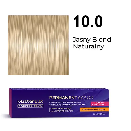 [20112] Krem do trwałej farby do włosów Master LUX professional 10.0 Jasny blond naturalny