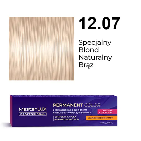 [20128] Krem do trwałej farby do włosów Master LUX professional 12.07 Specjalny blond naturalny brąz