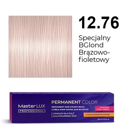 [20139] Krem do trwałej farby do włosów Master LUX professional 12.76 Specjalny blond brązowo-fioletowy
