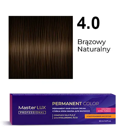 [20003] Permanent hair color cream Master LUX professional 4.0 Medium Brown Natural