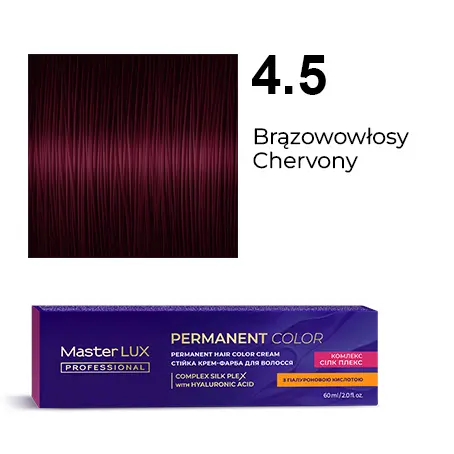 [20005] Permanent hair color cream Master LUX professional 4.5 Medium Brown Red