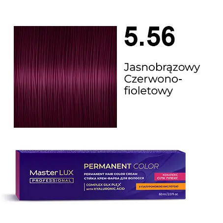 [20017] Permanent hair color cream Master LUX professional 5.56 Light Brown Red Violet