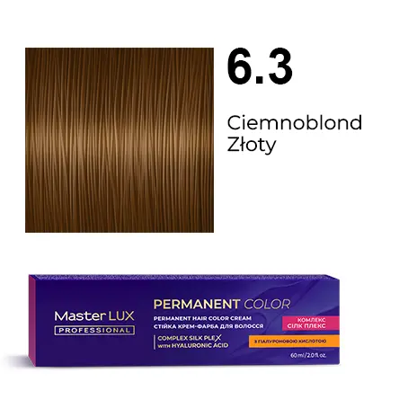 [20028] Permanent hair color cream Master LUX professional 6.3 Dark Blonde Gold