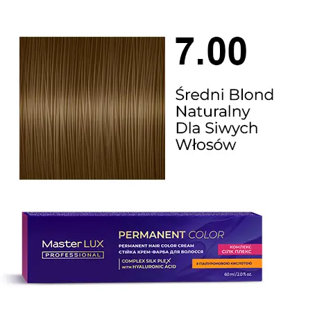[20045] Permanent hair color cream Master LUX professional 7.00 Medium Blonde Natural For Grey Hair