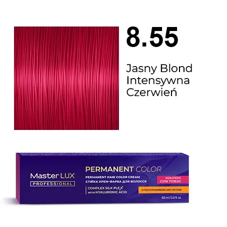 [20079] Krem do trwałej farby do włosów Master LUX professional 8.55 Jasny blond Intensywna czerwień