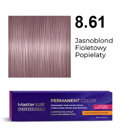 [20081] Permanent hair color cream Master LUX professional 8.61 Light Blonde Violet-Ash