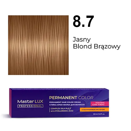 [20082] Krem do trwałej farby do włosów Master LUX professional 8.7 Jasny blond brązowy