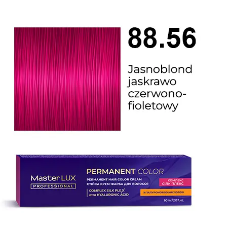 [20090] Permanent hair color cream Master LUX professional 88.56 Light Blonde Bright Red Violet