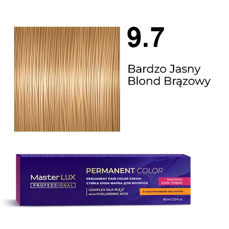 [20105] Permanent hair color cream Master LUX professional 9.7 Very Light Blonde Brown