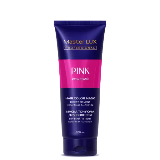Maska tonująca do włosów Master LUX professional tone Różowy 200 ml  (tuba)																							 