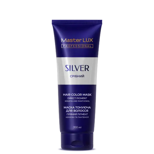 Maska tonująca do włosów Master LUX professional tone Srebrny 200 ml  (tuba)																			