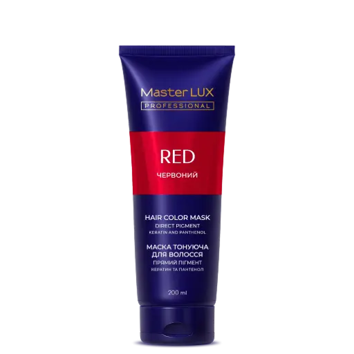 Maska tonująca do włosów Master LUX professional tone Czerwony 200 ml  (tuba)															